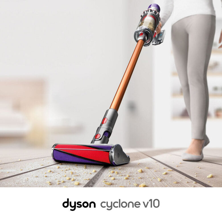Dyson Cyclone V10 Fluffy Aspirapolvere a bastone 2 in 1 Batteria Secco Senza sacchetto 0,77 L Rame, Nichel