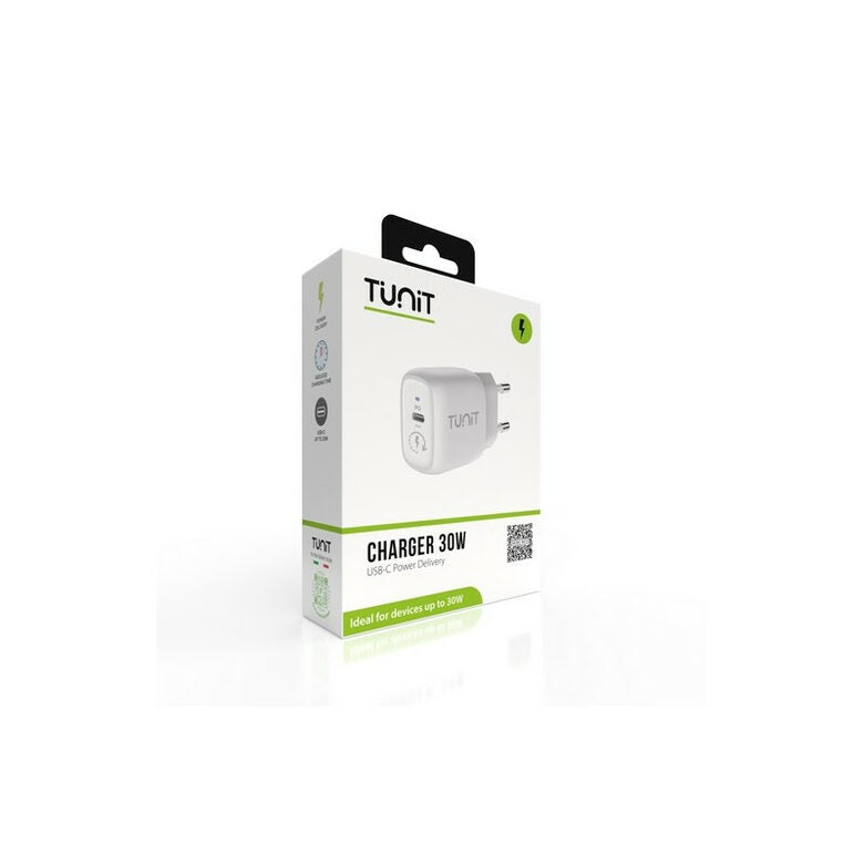 TUNIT TTWCPD30 Caricabatterie per dispositivi mobili Cuffie, Computer portatile, Smartphone, Orologio intelligente, Tablet Bianco AC Interno