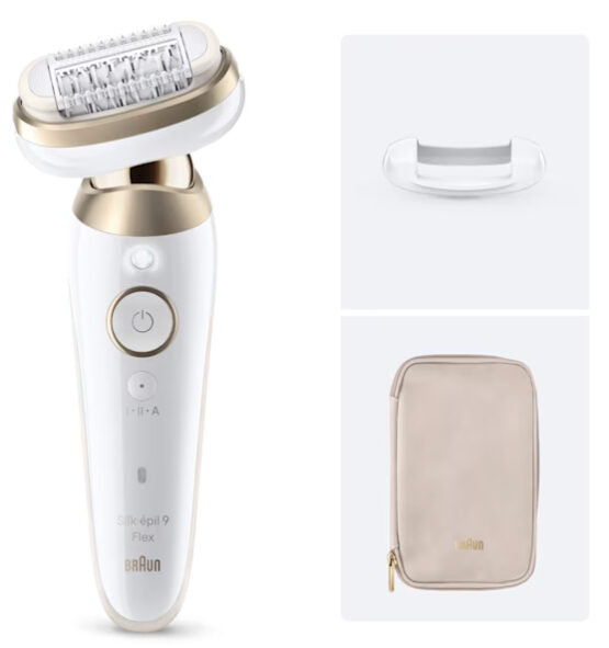Braun Silk-épil 9 3D SES9-011 Epilatore Wet & Dry Ricaricabile con Testina Flessibile
