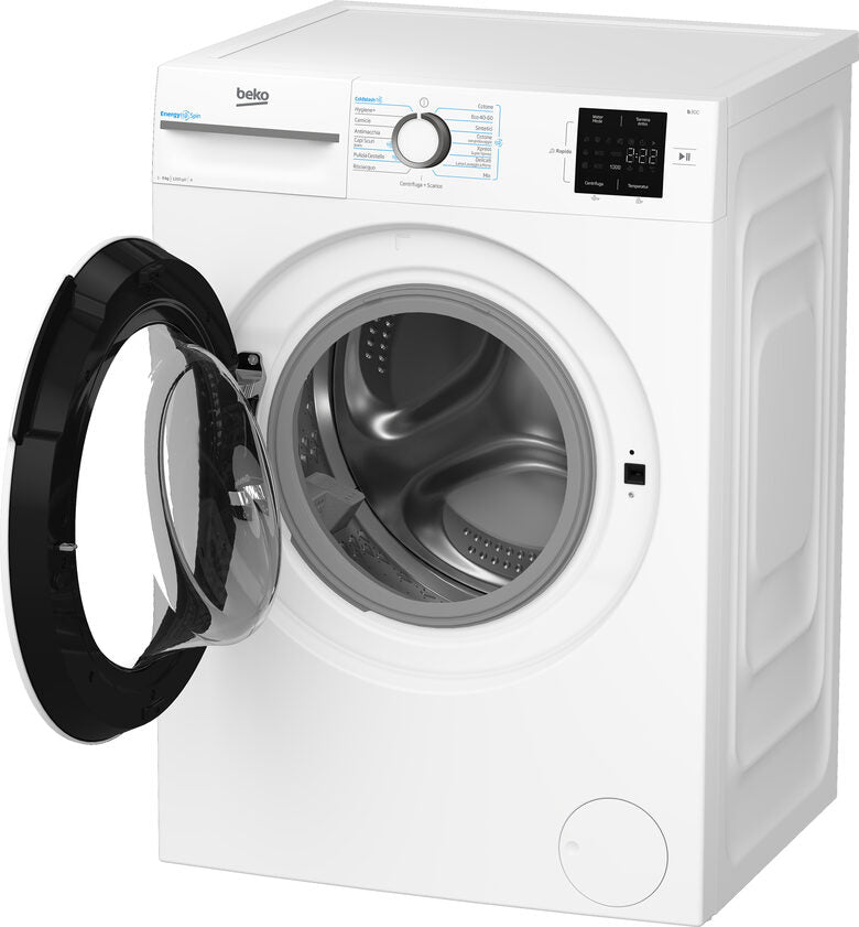 Beko BMWU3921W: Lavatrice EnergySpin 9kg, Classe A, 1200giri