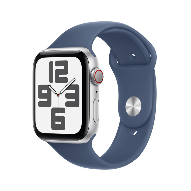Apple Watch SE GPS + Cellular 44mm Cassa in Alluminio Color Argento con Denim Sport Band - M/L