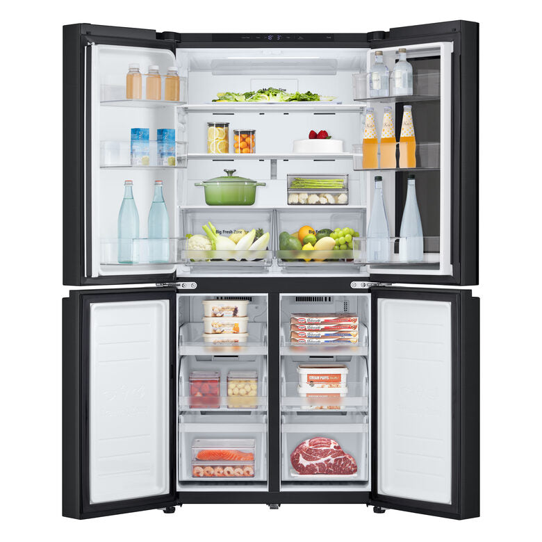 LG InstaView GMV860EPDE Frigorifero Multidoor Slim, Classe E, 530L, Wi-Fi, Linear Cooling, Essence Matte Black