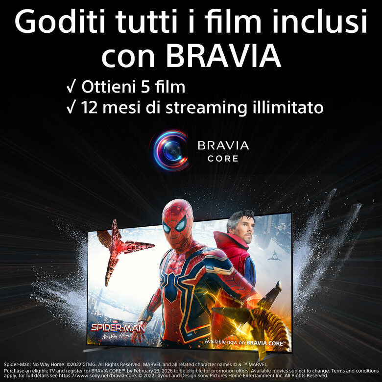 Sony KD-85X75WL Televisione Smart TV 43 Pollici Led 4K Hdr Google TV Bravia Core Flush Surface Design