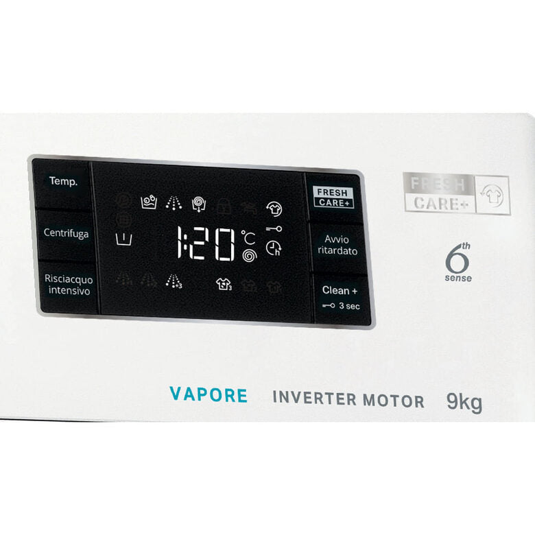 Whirlpool FFB 9479 BV IT Lavatrice A Libera Installazione 9 Kg, 1400 Giri, Tecnologia 6° Senso, Freshcare+ Con Vapore, Classe B, Bianco