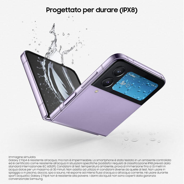 Samsung Galaxy Z Flip4 512GB Bora Purple RAM 8GB Display 1,9" Super AMOLED/6,7" Dynamic AMOLED 2X