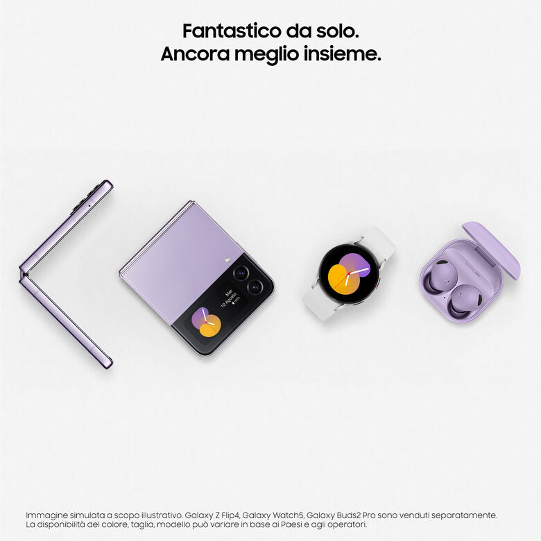 Samsung Galaxy Z Flip4 512GB Bora Purple RAM 8GB Display 1,9" Super AMOLED/6,7" Dynamic AMOLED 2X
