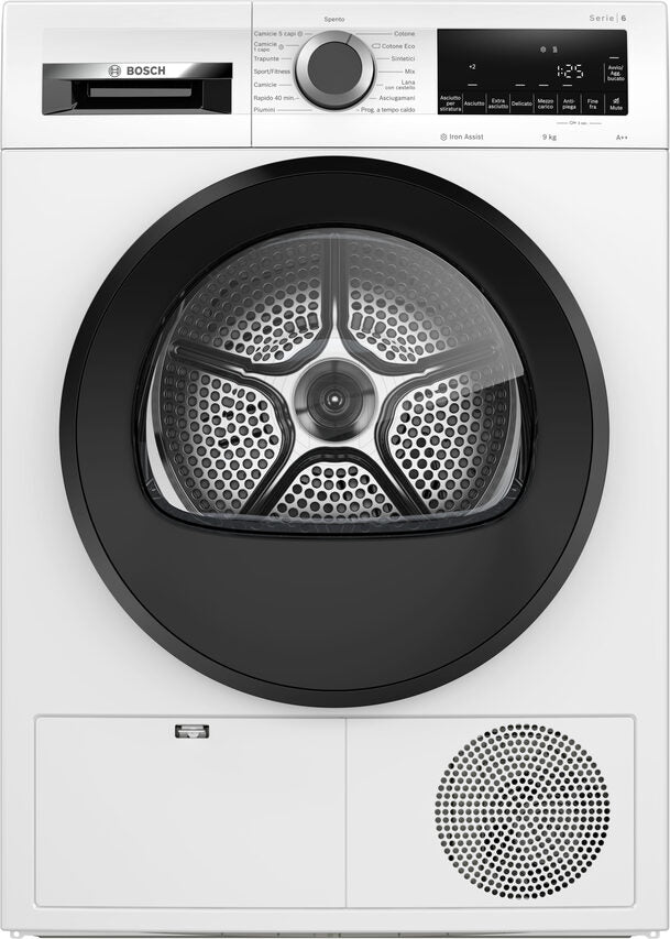 Bosch Serie 6 WQG241A0IT asciugatrice Libera installazione Caricamento frontale 9 kg A++ Bianco