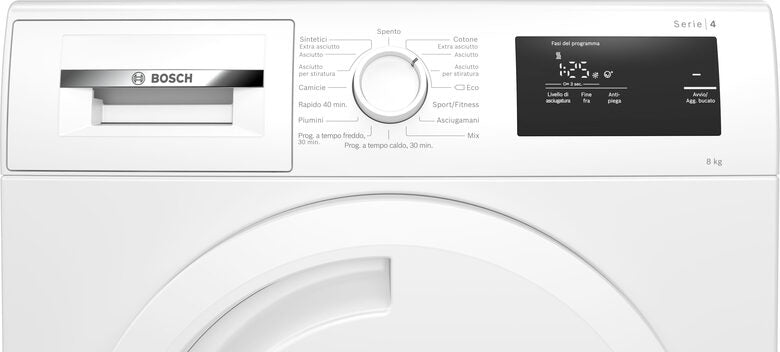 Bosch Serie 4 Asciugatrice a pompa di calore , 8 kg, Cl. A+, con filtro EasyClean