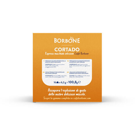 Caffè Borbone Miscela Dolce Re Cortado in capsule 16pz compatibili con macchine a marchio Nescafè® Dolce Gusto®