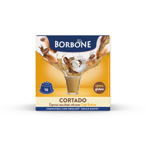 Caffè Borbone Miscela Dolce Re Cortado in capsule 16pz compatibili con macchine a marchio Nescafè® Dolce Gusto®
