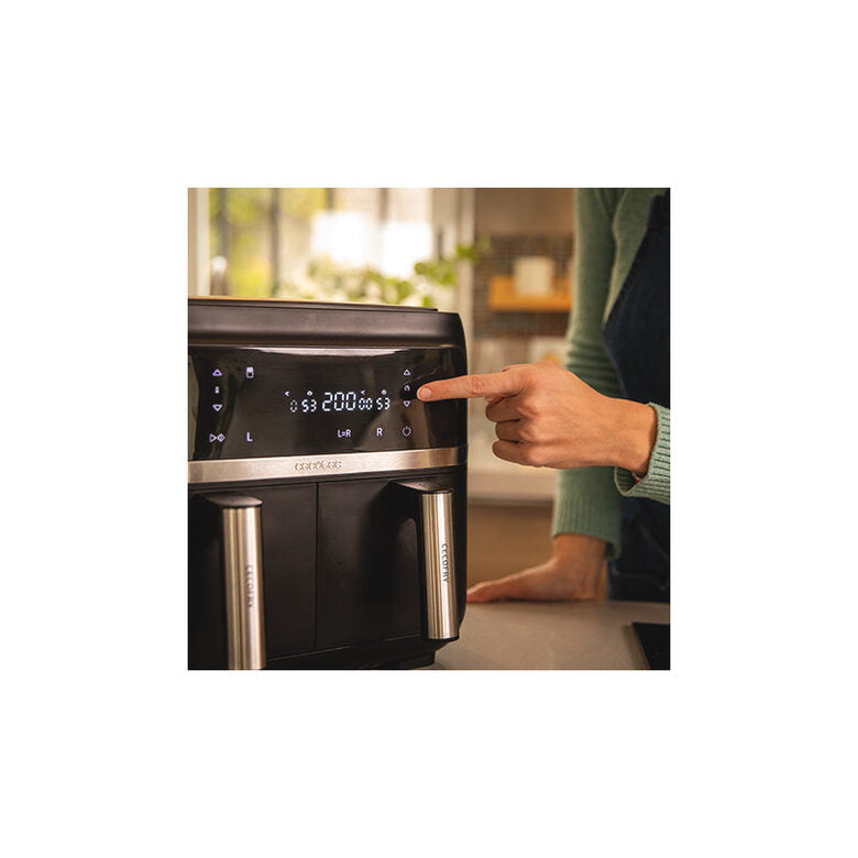 Cecotec 04338 friggitrice Doppia 9 L Indipendente 2850 W Friggitrice ad aria calda Nero