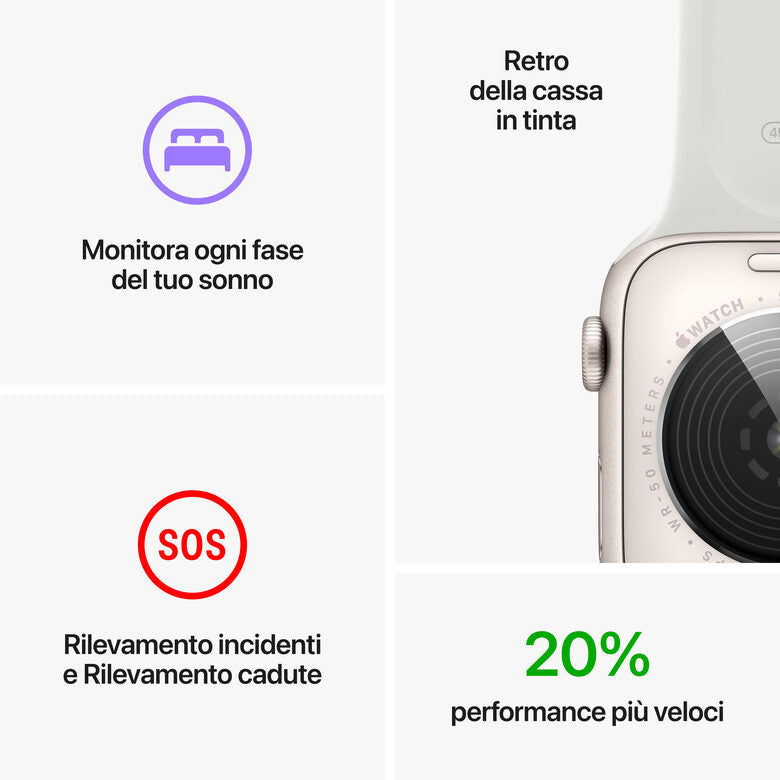 Apple Watch SE GPS 40mm Cassa in Alluminio color Galassia con Cinturino Sport Band Galassia - Regular