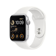 Apple Watch SE GPS 44mm Cassa in Alluminio color Argento con Cinturino Sport Band Bianco - Regular