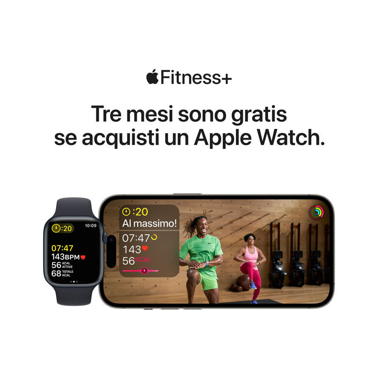 Apple Watch Series 8 GPS + Cellular 45mm Cassa in Alluminio color Galassia con Cinturino Sport Band Galassia - Regular