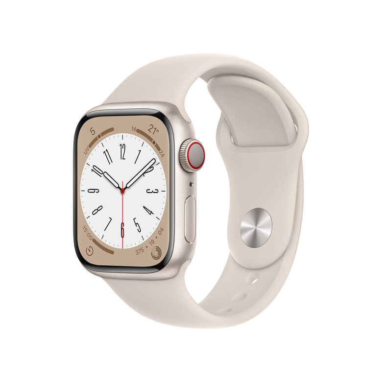 Apple Watch Series 8 GPS + Cellular 41mm Cassa in Alluminio color Galassia con Cinturino Sport Band Galassia - Regular