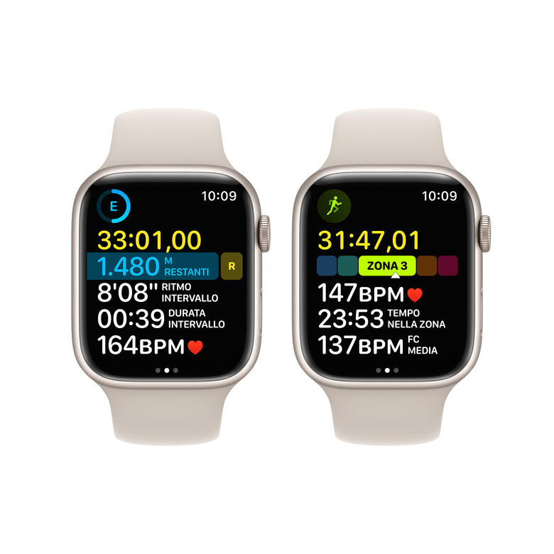 Apple Watch Series 8 GPS 41mm Cassa in Alluminio color Galassia con Cinturino Sport Band Galassia - Regular