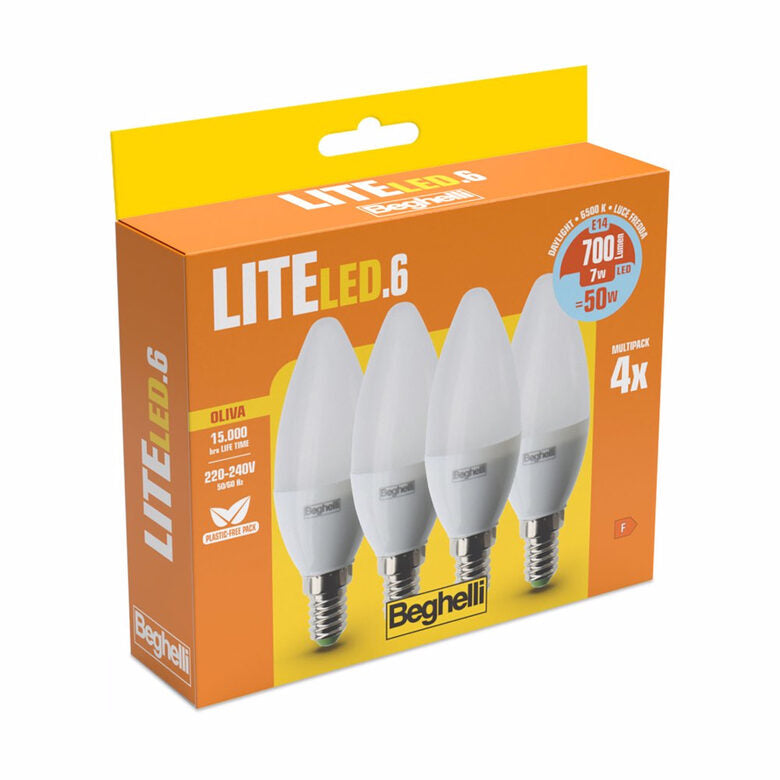 Beghelli LiteLED.6 Lampadina a risparmio energetico 7 W E14 F