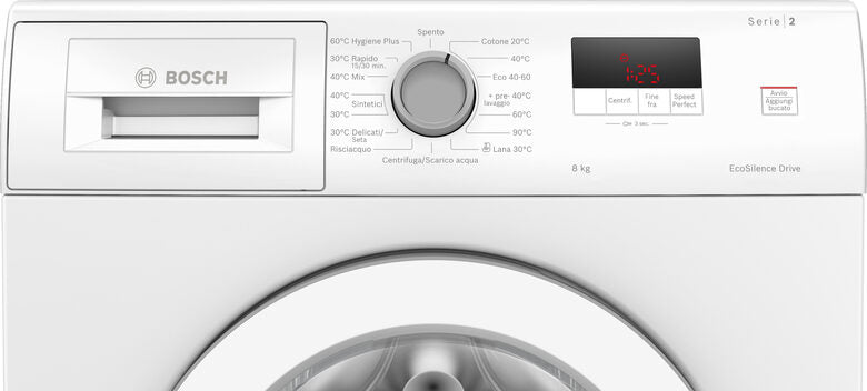 Bosch Serie 2 Lavatrice a carica frontale, , 8 kg, 1200 g/min., Cl. C.