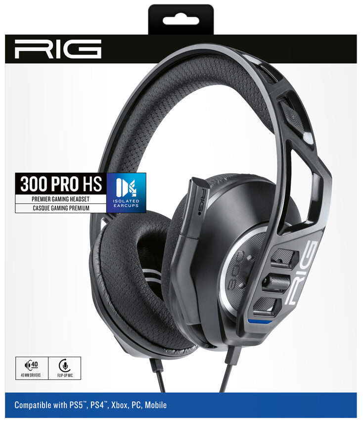 NACON RIG 300 PRO HS Auricolare Cablato A Padiglione Giocare Nero