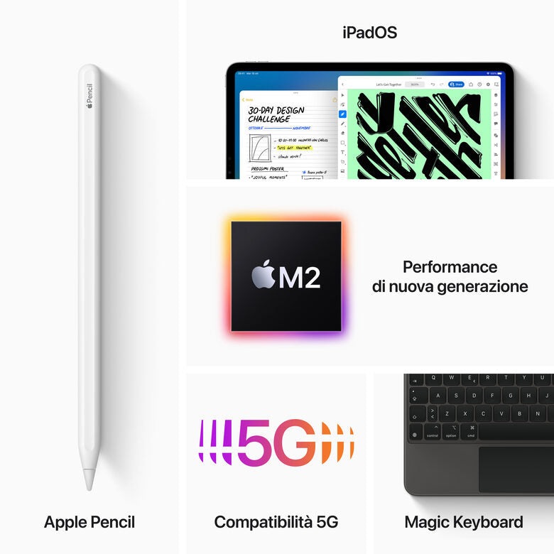 Apple iPad 12.9-pollici Pro Wi‑Fi + Cellular 128GB - Argento