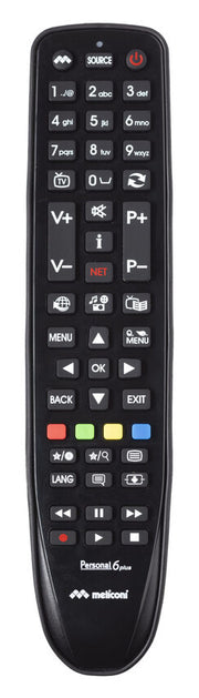 Meliconi Gumbody Personal 6 plus telecomando IR Wireless TV Pulsanti