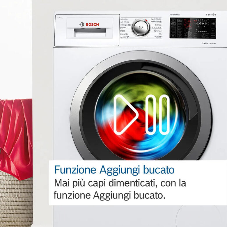 Bosch Serie 8 WGB24402IT Lavatrice a carica frontale 9kg 1400g/min Bianco A-50%