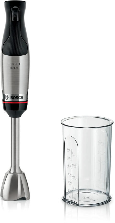 Bosch Serie 6 MSM6M610 frullatore Frullatore ad immersione 1000 W Nero, Stainless steel