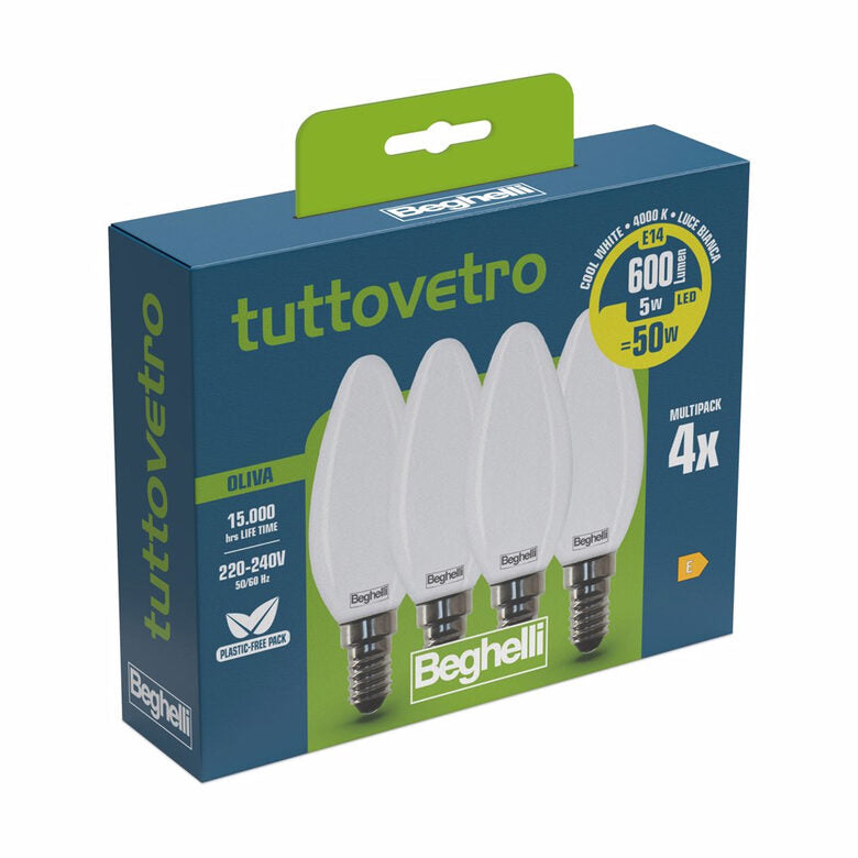 Beghelli Tuttovetro Lampadina a risparmio energetico 5 W E14 E