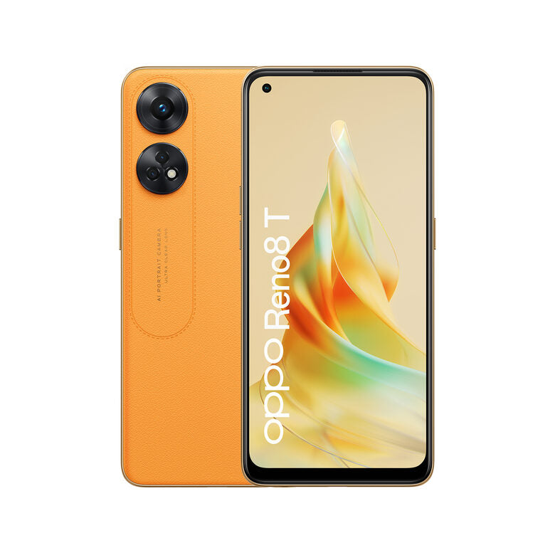 OPPO Reno 8 RENO8 T Smartphone 5G, Fotocamera da 100MP+2+2MP, Selfie 32MP, Display 6.43” 60HZ AMOLED, 5000mAh, RAM 8GB(Esp 12GB/14GB/16GB) + ROM 128GB(Esp 1TB), 180g, [Versione Italia], Colo