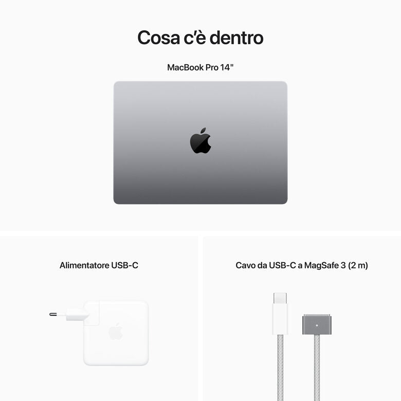 Apple MacBook Pro 14'' M2 Max core: 12 CPU 30 GPU 1TB SSD - Grigio Siderale