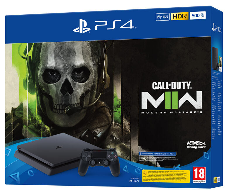 Sony PlayStation 4 500GB + CALL OF DUTY: Modern Warfare 2 Wi-Fi Nero