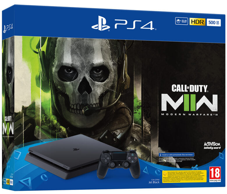 Sony PlayStation 4 500GB + CALL OF DUTY: Modern Warfare 2 Wi-Fi Nero