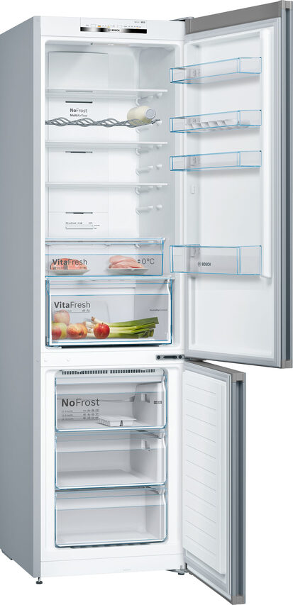 Bosch Serie 4 KGN392LDC frigorifero con congelatore Libera installazione 368 L D Acciaio inossidabile