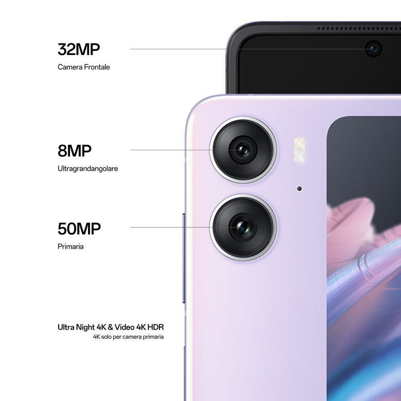 OPPO Find N2 Flip 17,3 cm (6.8") Doppia SIM Android 13 5G USB tipo-C 8 GB 256 GB 4300 mAh Porpora