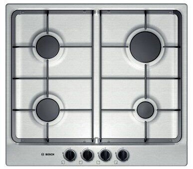 Bosch PCD666DEU piano cottura Acciaio inossidabile Da incasso Gas 4 Fornello(i)