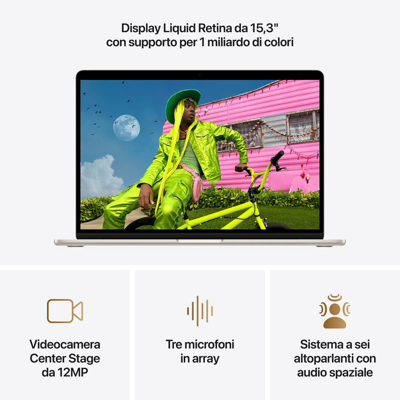 Apple MacBook Air 15" M5 chip 10‑core CPU 10‑core GPU, 16GB, 1TB SSD - Galassia