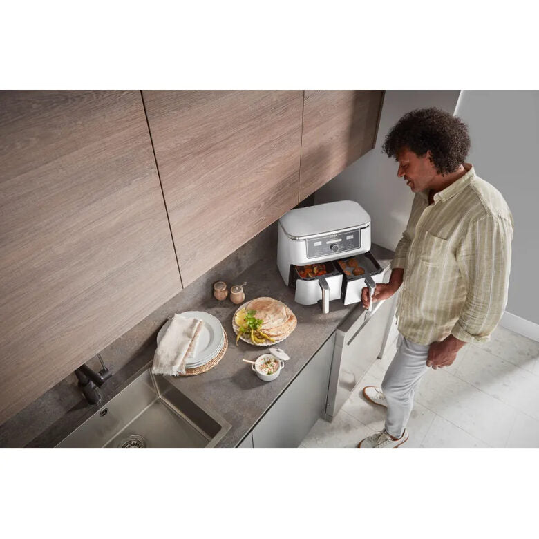Ninja AF400EU Doppia 9,5 L Indipendente 2470 W Friggitrice ad aria calda Bianco
