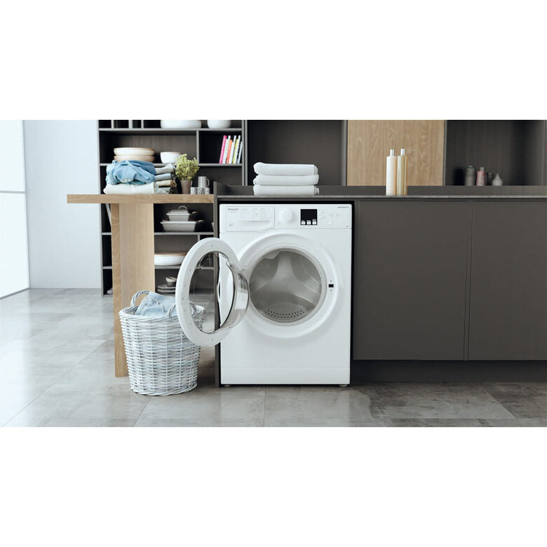 Hotpoint Ariston RSSF 624 W IT N Lavatrice Slim A Libera Installazione 6 Kg, 1200 Giri, Anti Allergy, Cura Della Lana, Classe C, Bianco