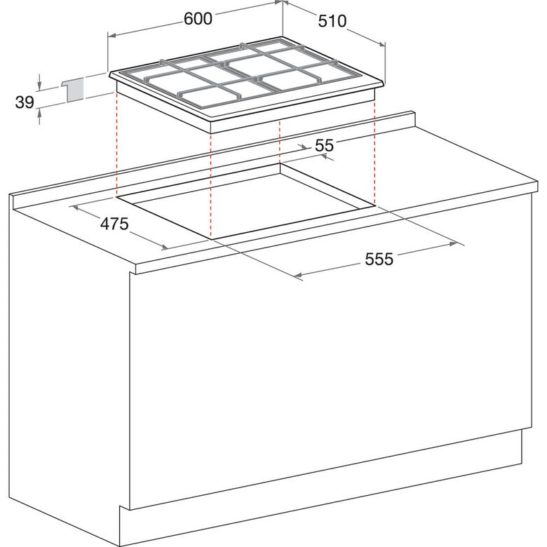 Hotpoint PC 640 T (AV) R /HA Nero, Bronzo, Avena Da incasso Gas 4 Fornello(i)