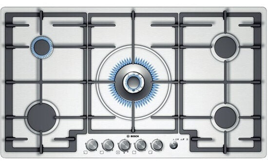 Bosch PCR915M91E piano cottura Acciaio inossidabile Da incasso Gas 5 Fornello(i)