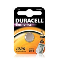 Duracell Pila CR1220 Batteria al litio 36mAh / 3V / 12.5x2mm / 1x10pz
