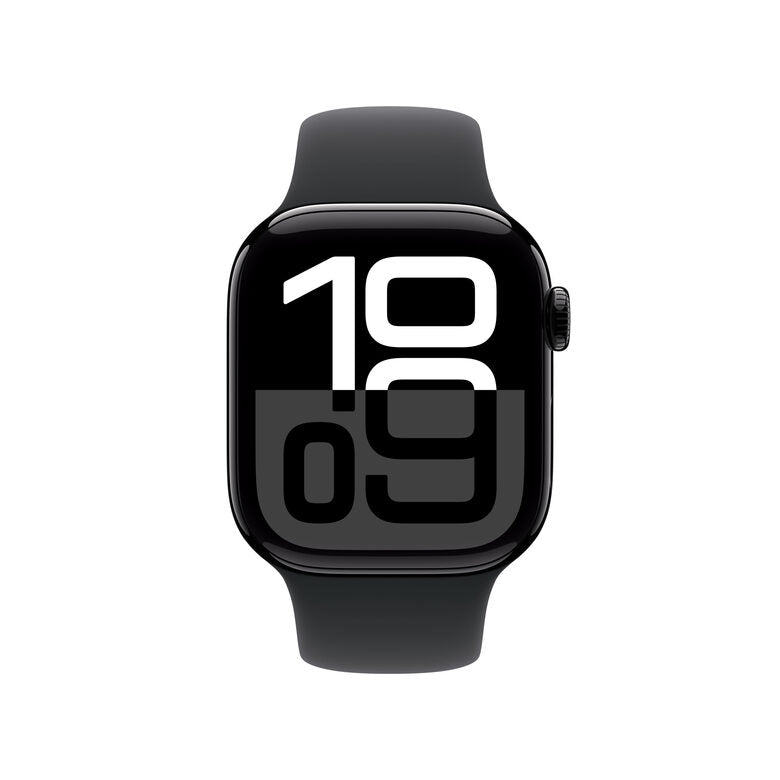 Apple Watch Series 10 Serie 10 GPS + Cellular 42mm Cassa in Alluminio color Jet Black con Nero Sport Band - M/L
