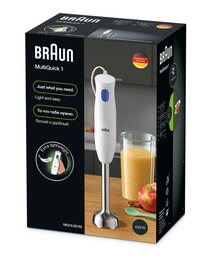 Braun MultiQuick 1 MQ10.001M 0,6 L Frullatore ad immersione 450 W Blu, Bianco