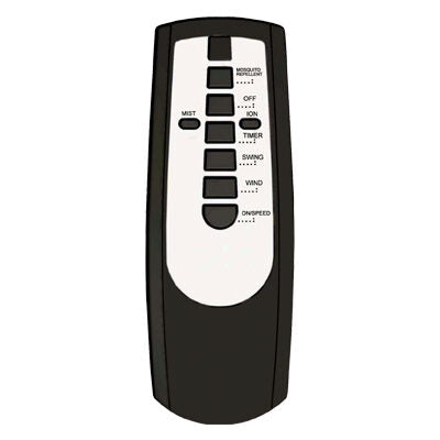 DCG Eltronic Ventilatore con umidificatore nero 40cm timer telecomando e potenza regolabile