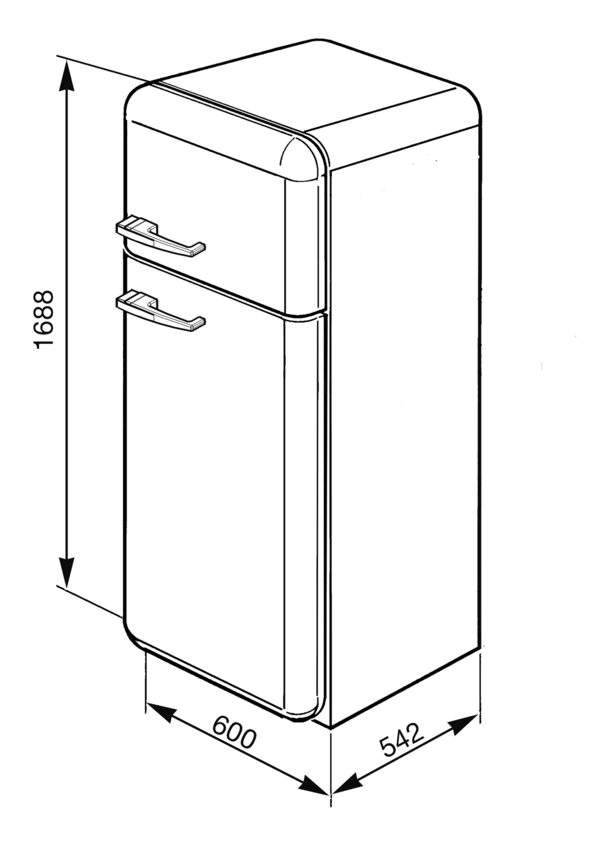 Smeg FAB30LR1 Anni '50 Rosso Doppia porta