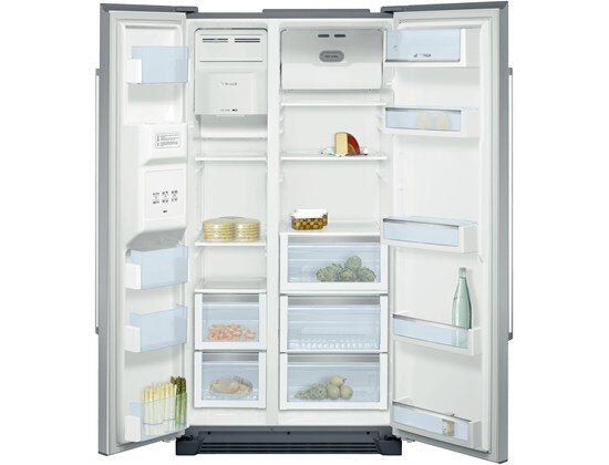Bosch KAN58A75 frigorifero side-by-side Libera installazione 510 L Grigio, Acciaio inossidabile