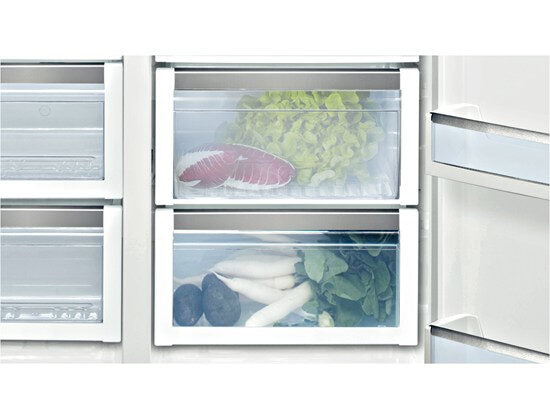 Bosch KAN58A75 frigorifero side-by-side Libera installazione 510 L Grigio, Acciaio inossidabile