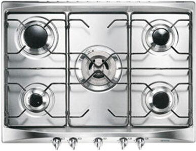 Smeg SR275X piano cottura Acciaio inossidabile Da incasso Gas 5 Fornello(i)