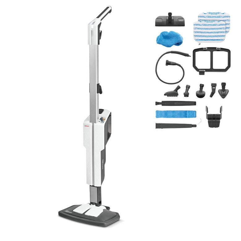 Polti Vaporetto SV610_Style Scopa a vapore 0,5 L 1500 W Grigio, Bianco