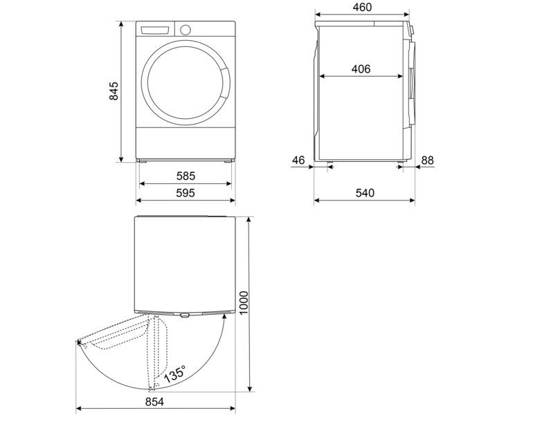 Smeg W3094A10 lavatrice Caricamento frontale 9 kg 1400 Giri/min Bianco